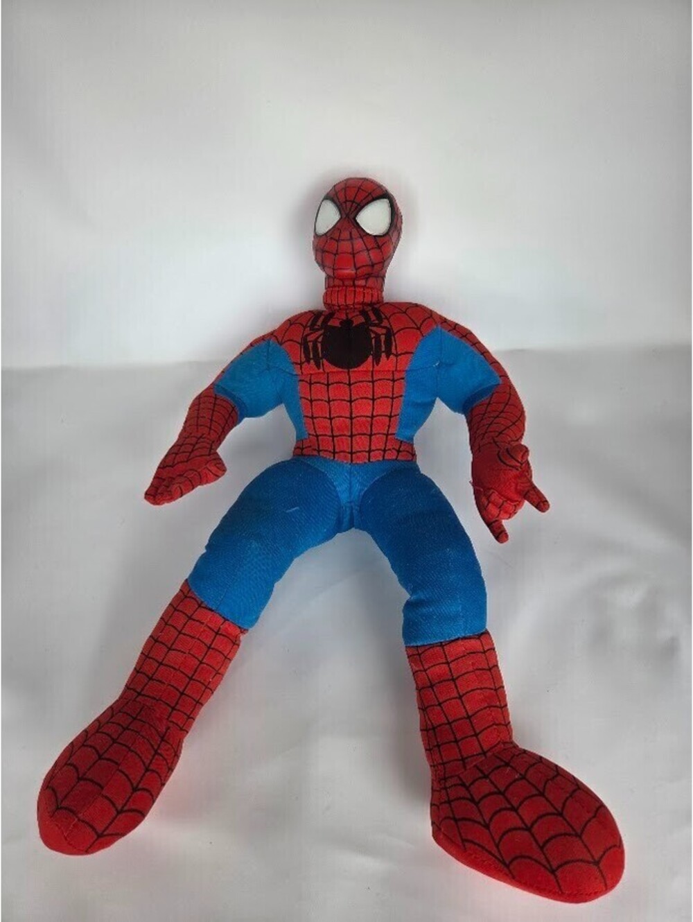 Spider Man Plush Doll Stuffed Toy with Plastic Head Marvel Superhero 16 Inch